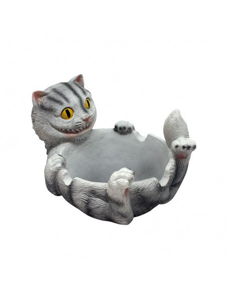 Happy Cat - Aschenbecher grau