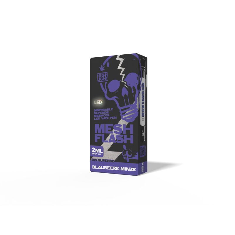 Highlight-Meshflash H2 Superior Blaubeere Minze 2ml mit 98?% H2 Superior Blend
