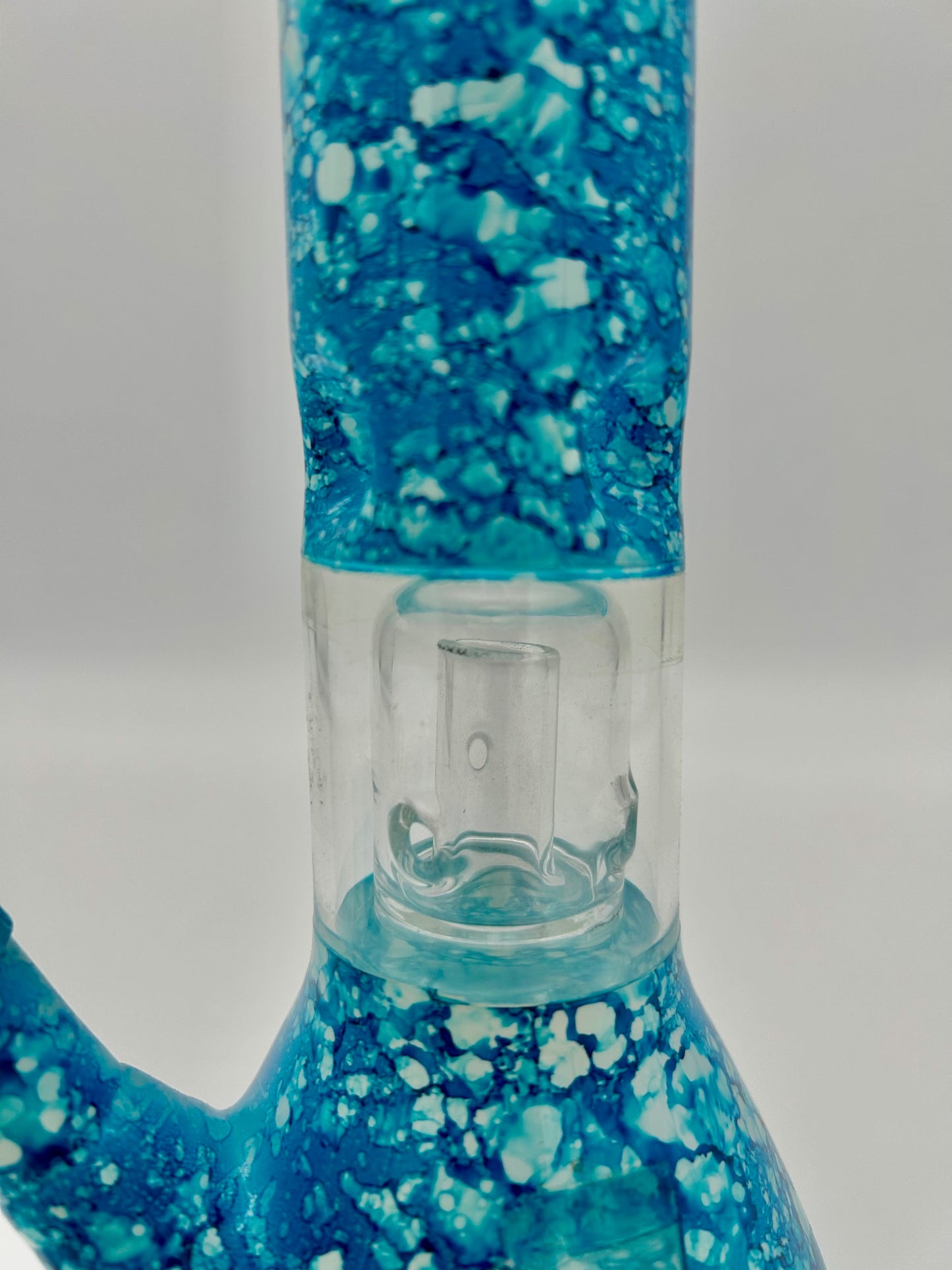 Blau Mini Beaker mit Perkolator H:23cm Ø:40mm NS:14.5mm
