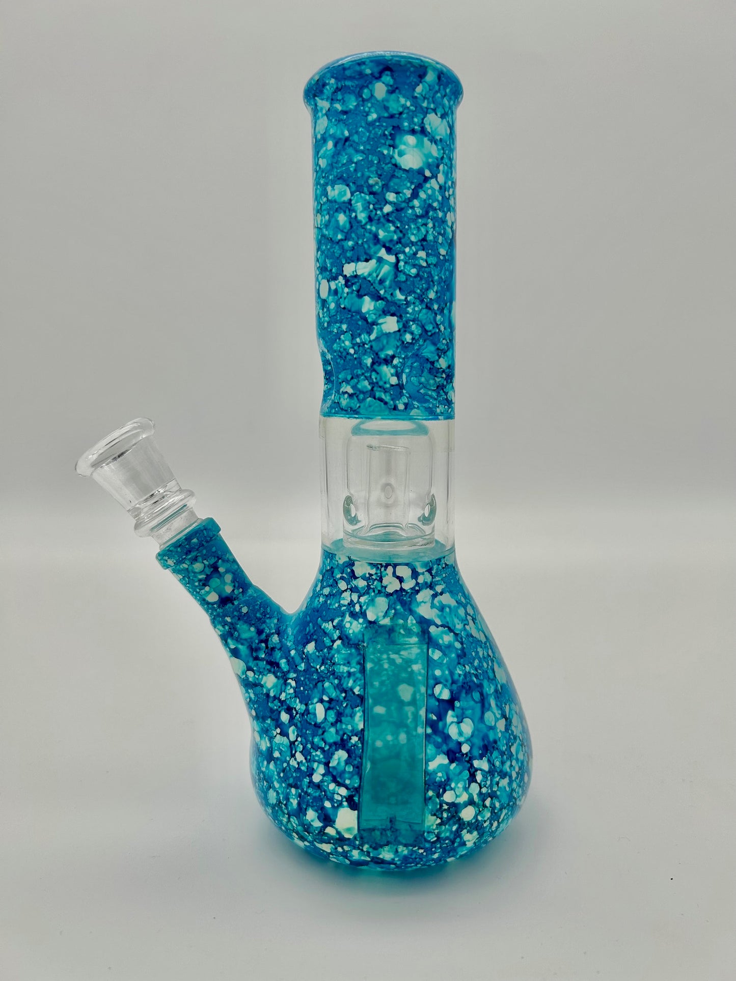 Blau Mini Beaker mit Perkolator H:23cm Ø:40mm NS:14.5mm