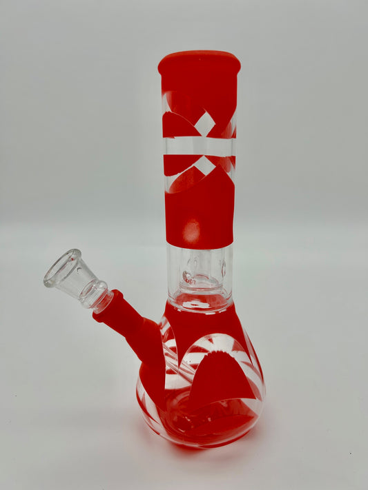 Rot Mini Beaker mit Perkolator H:23cm Ø:40mm NS:14.5mm
