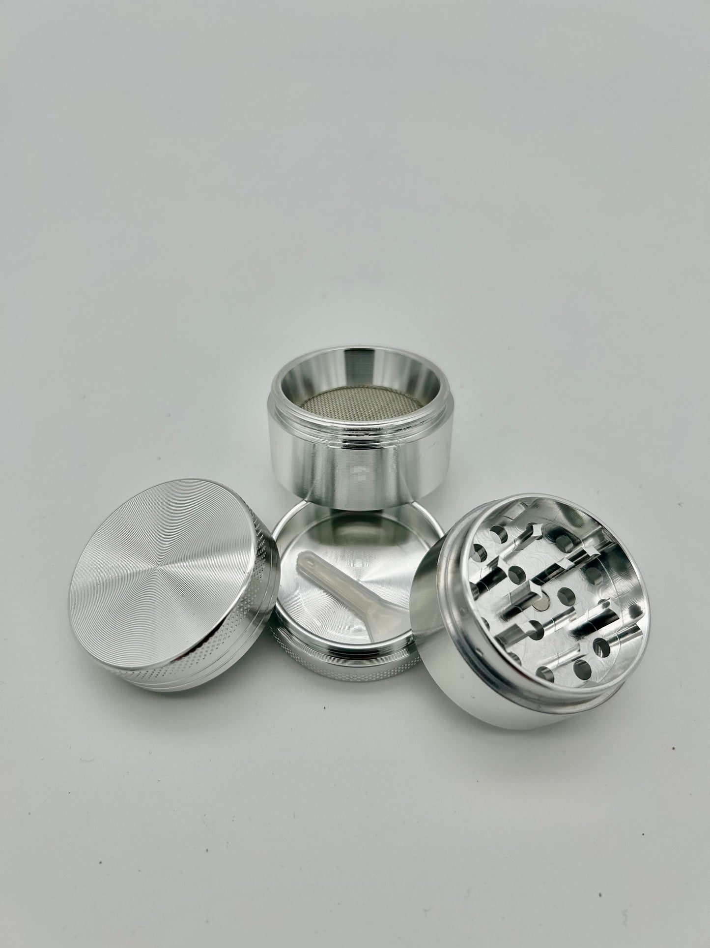 Alu CNC Grinder 40mm, 4-Part Natur / Silber