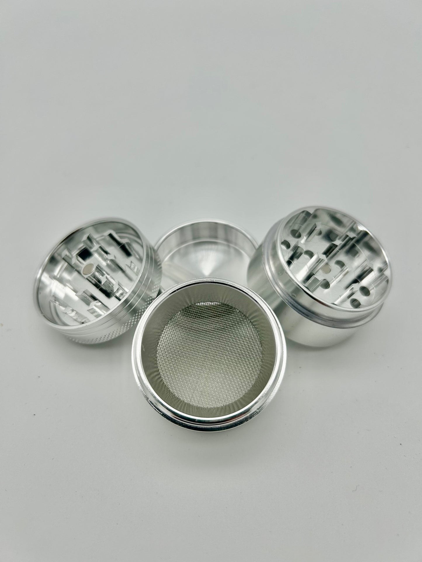 Alu CNC Grinder 40mm, 4-Part Natur / Silber