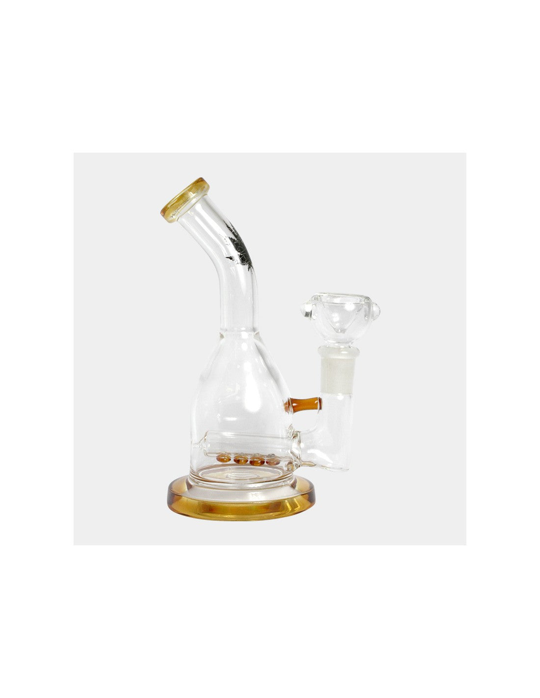 Sub Rig Diffusor Glass Bong,17cm, Amber