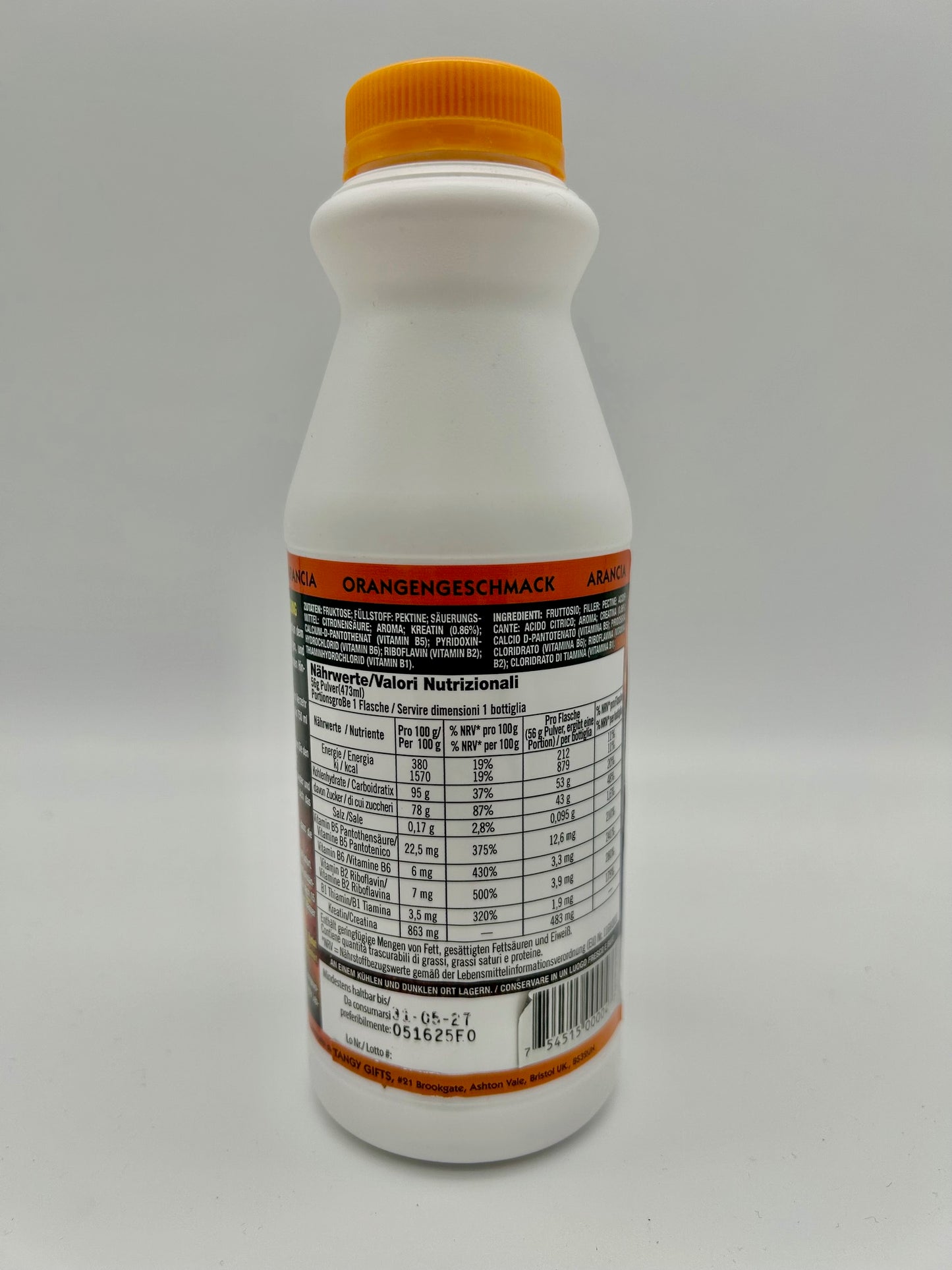 Zydot Getränkepulver, 56g Flasche, Orange